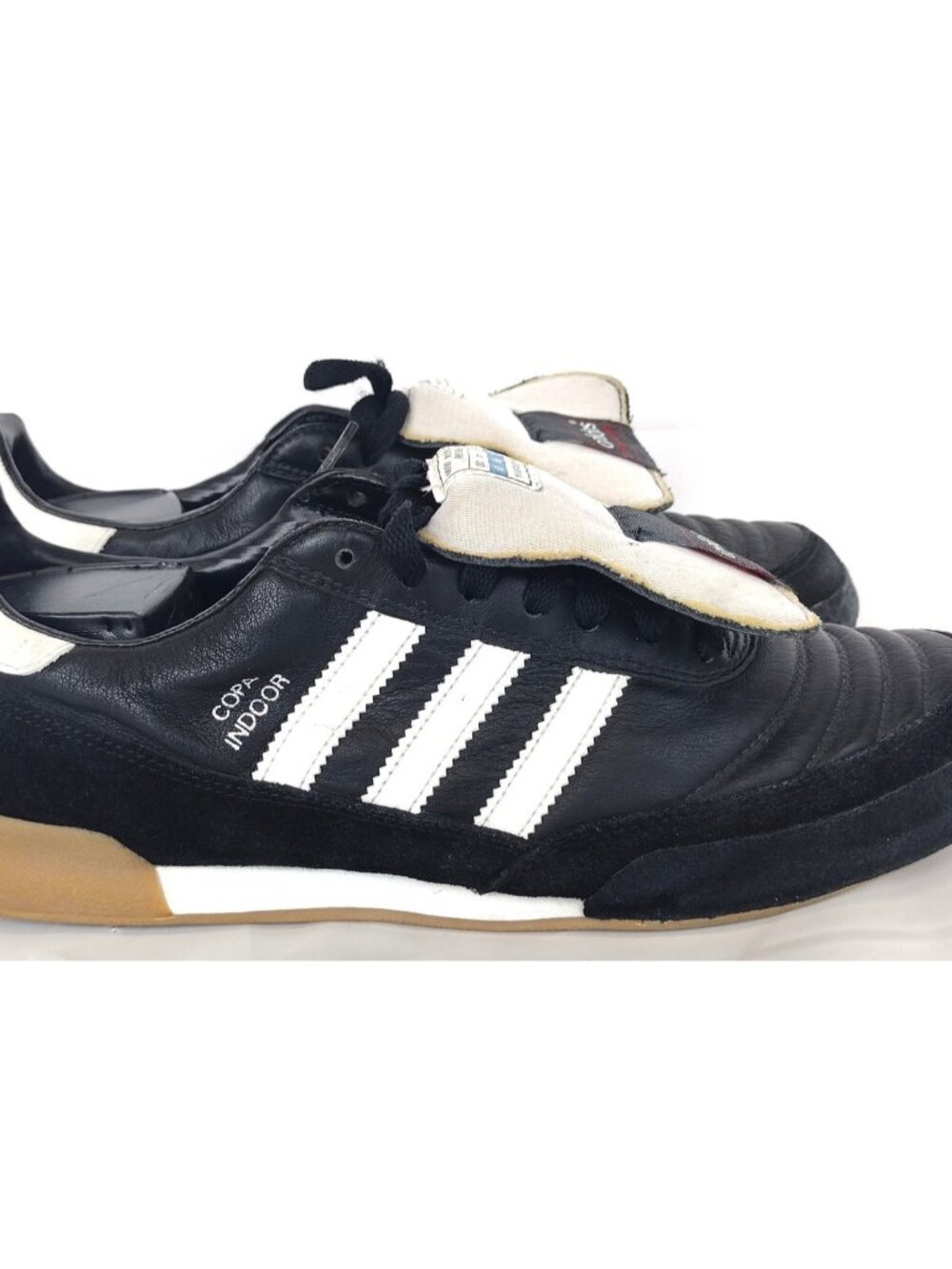 Adidas Copa Indoor Soccer Shoes US Men's Size 10 Black/White/Gum Three Stripes